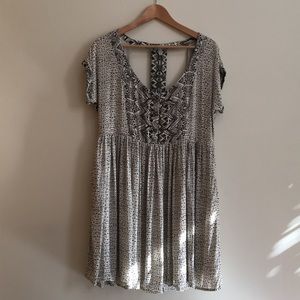 Free People cut out geometric mini dress